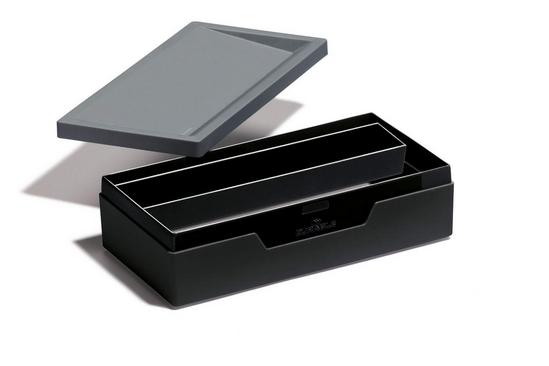 Durable VARICOLOR Stationery Organiser Case Pen Pencil Desk Storage Box | Grey 1