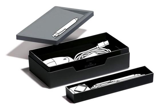 Durable VARICOLOR Stationery Organiser Case Pen Pencil Desk Storage Box | Grey 3