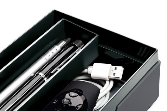 Durable VARICOLOR Stationery Organiser Case Pen Pencil Desk Storage Box | Grey 4