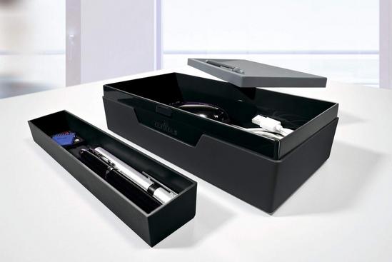 Durable VARICOLOR Stationery Organiser Case Pen Pencil Desk Storage Box | Grey 6