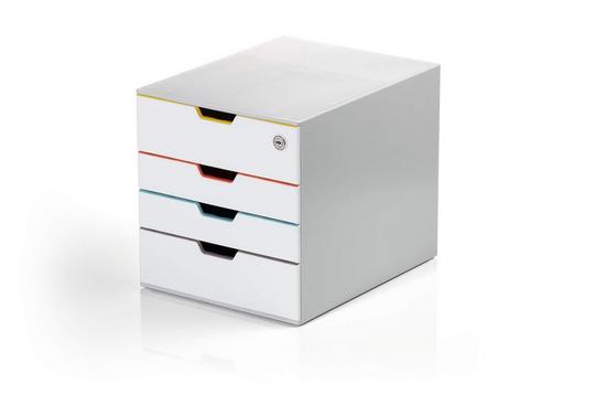 Durable VARICOLOR MIX SAFE Lockable Desktop Organiser 4 Drawer Storage | A4+ 1
