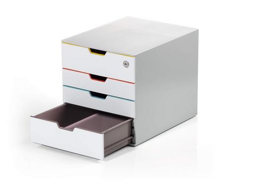 Durable VARICOLOR MIX SAFE Lockable Desktop Organiser 4 Drawer Storage | A4+ 3