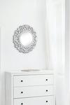 nielsen Caterham Embossed Round Wall Mirror 60 x 60cm White thumbnail 3