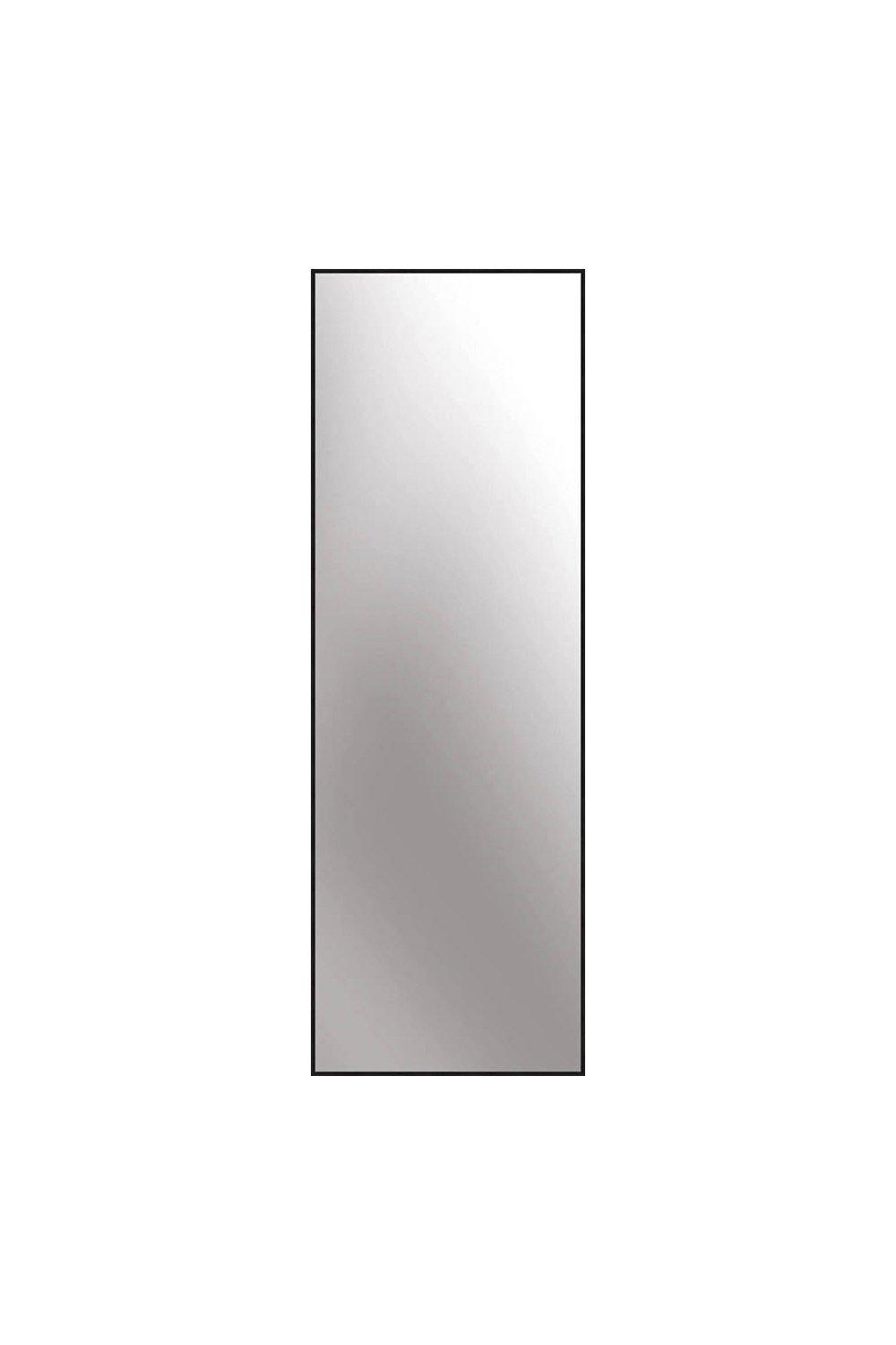 Alpha Metal Rectangle Wall Mirror Large Matt Black 50 X 150Cm