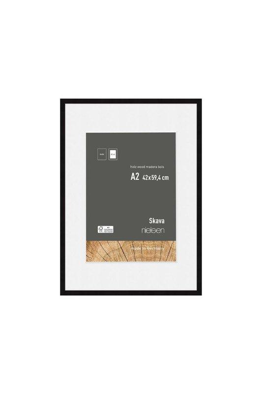 Skava A2 Wooden Picture Frame With A3 Mount & Glass Front