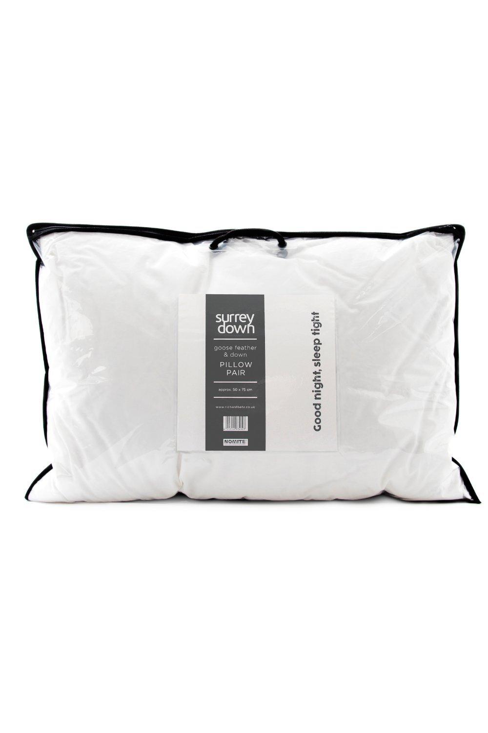 Goose Feather & Down Medium Firmness Pillow (2 Pack)