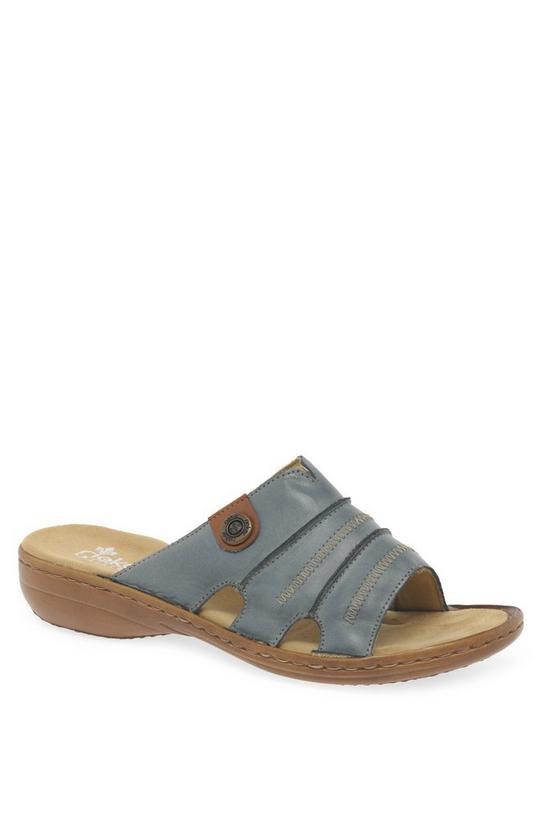 Rieker 'Roman' Leather Rouched Slip On Mules 3