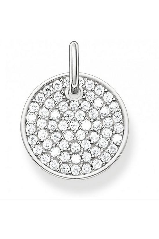 THOMAS SABO Jewellery 'Sparkling Circles Disc' Sterling Silver Pendant - LBPE0011-051-14 1