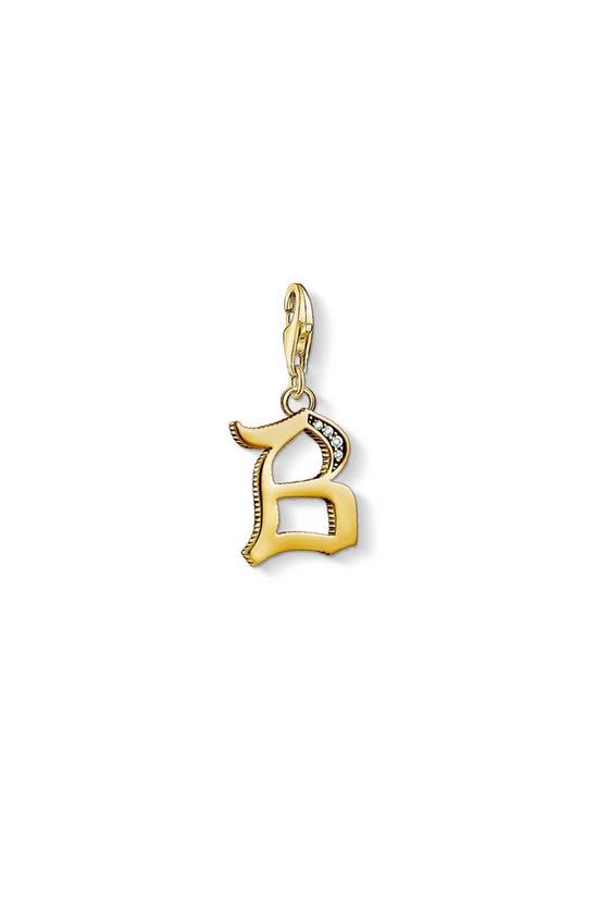 THOMAS SABO Jewellery Letter B Gold Plated Sterling Silver Charm - 1608-414-39 1