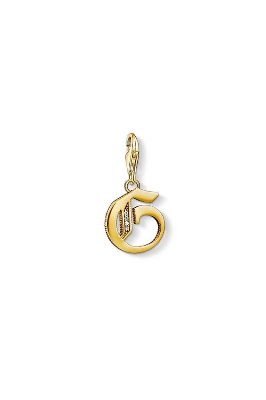 THOMAS SABO Jewellery 'Letter G' Gold Plated Sterling Silver Charm - 1613-414-39 1