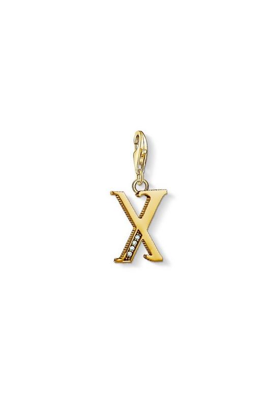 THOMAS SABO Jewellery Letter X Gold Plated Sterling Silver Charm - 1630-414-39 1