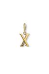 THOMAS SABO Jewellery Letter X Gold Plated Sterling Silver Charm - 1630-414-39 thumbnail 1