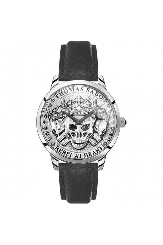 THOMAS SABO Rebel Spirit Silver 3D Skulls Fashion Watch - Wa0355-203-201-42Mm 1