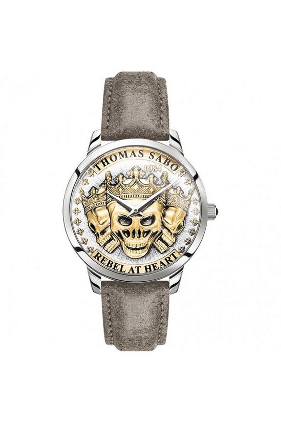 THOMAS SABO Rebel Spirit Gold 3D Skulls Fashion Watch - Wa0356-273-207-42Mm 1