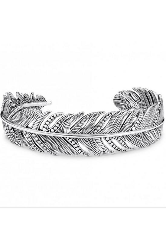 THOMAS SABO Jewellery Falcon Feather Sterling Silver Bangle - Ar099-637-21-L17 1