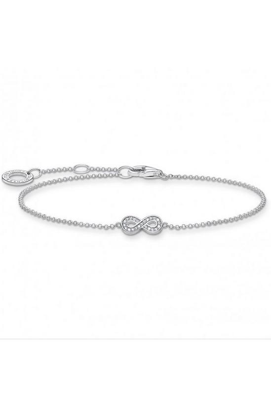 THOMAS SABO Jewellery Silver Zirconia Pave Infinity Bracelet - A2003-051-14-L19V 1