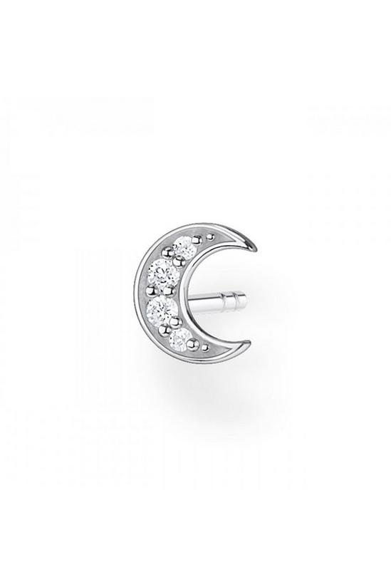 THOMAS SABO Jewellery Single Moon Stud Sterling Silver Singular Earring - H2133-051-14 1