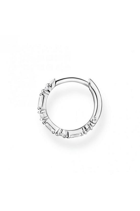 THOMAS SABO Jewellery Baguette Zirconia Single Hoop Singular Earring - Cr666-051-14 2