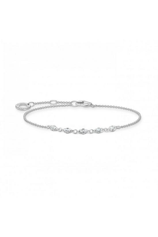 THOMAS SABO Jewellery Baguette Zirconia Sterling Silver Bracelet - A2024-051-14-L19V 1