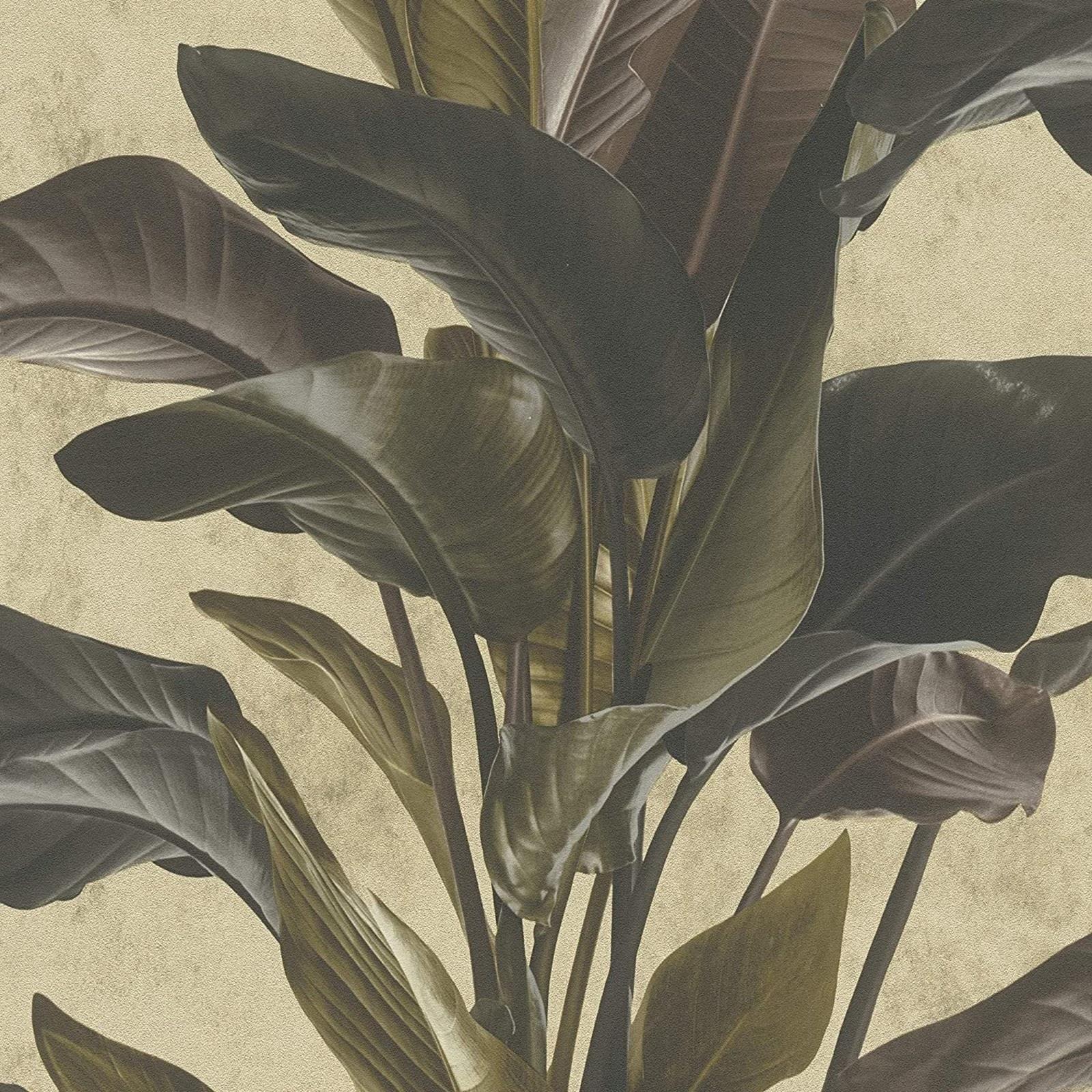 Photos - Wallpaper Architects Paper Botanical Garden Plant Leaf Leaves Trail Vinyl Brown Gold Black  
