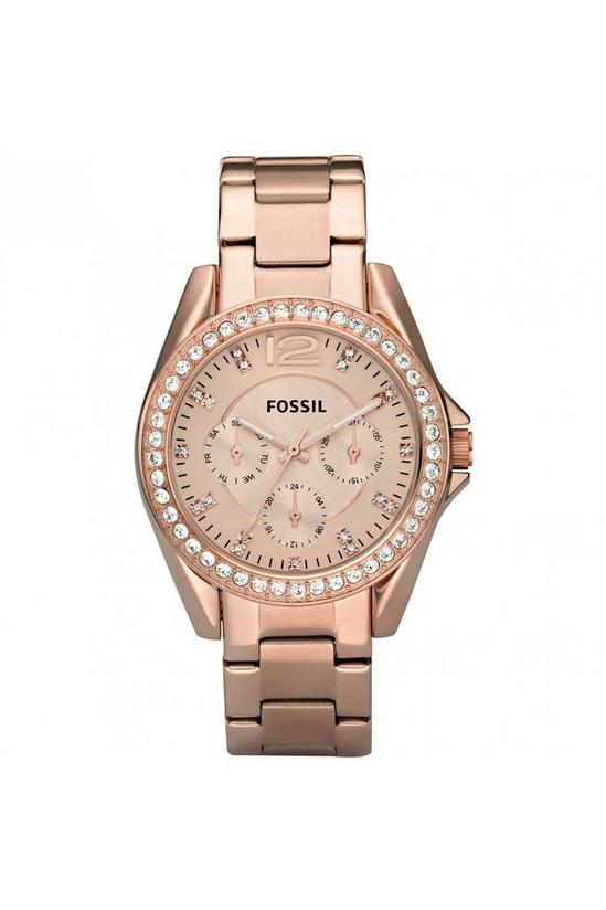 Fossil Riley Stainless Steel Fashion Analogue Quartz Watch - Es2811 1
