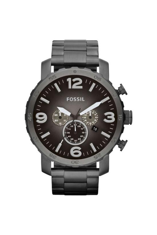 Fossil Nate Black Ion-Plated Steel Fashion Analogue Quartz Watch - Jr1437 1