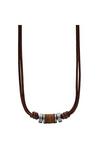 Fossil Jewellery Rondell Leather Necklace - Jf00899797 thumbnail 1