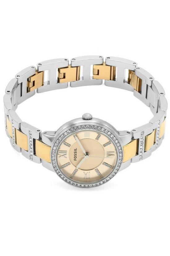 Fossil Virginia Two-Tone Steel/gold Plate Fashion Analogue Watch - Es3405 5