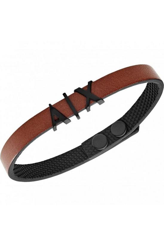 Armani Exchange Jewellery Logo Leather Bracelet - Axg0054001 2