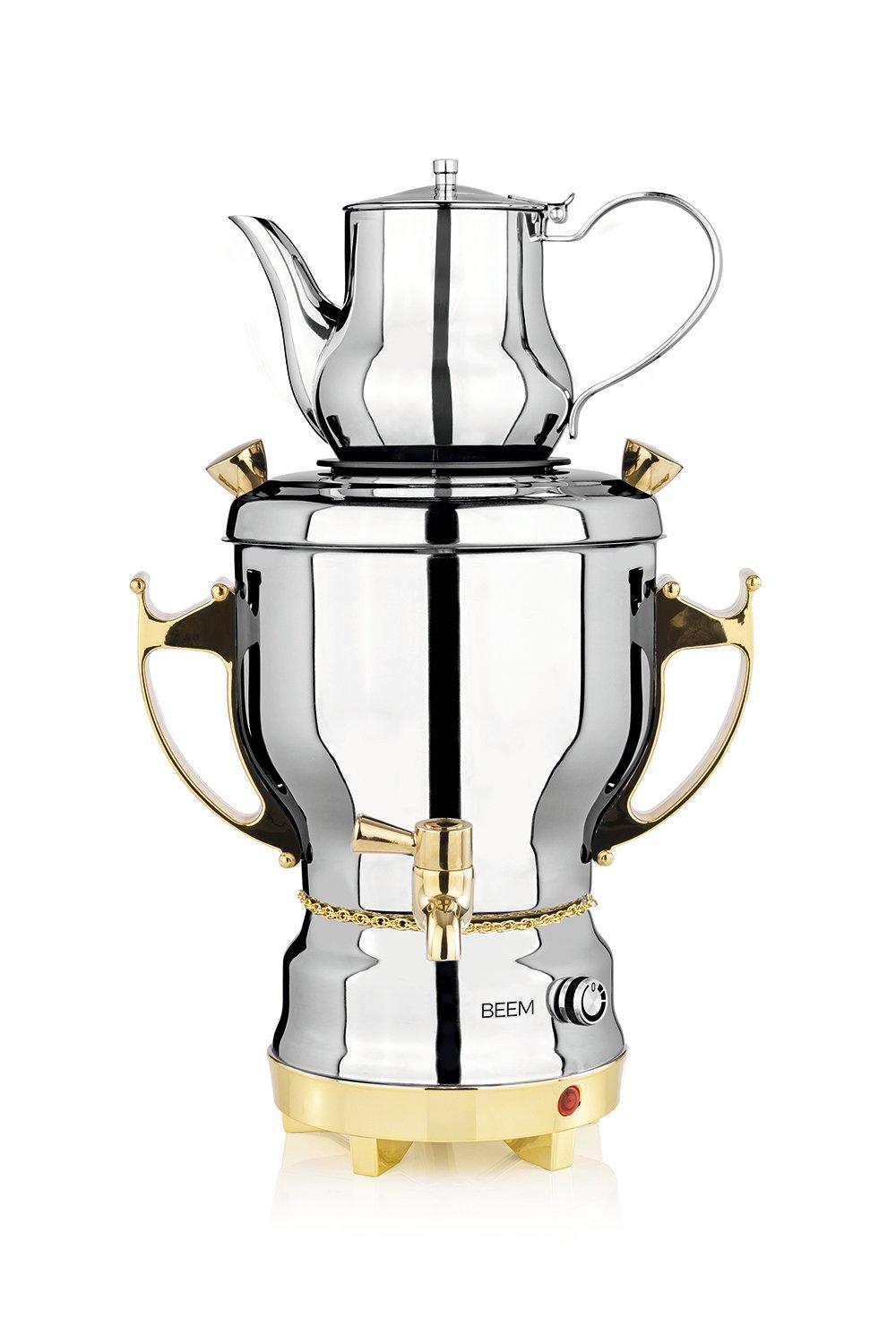 Tea-Classic 3L Samovar - Stainless Steel And Gold-Plated