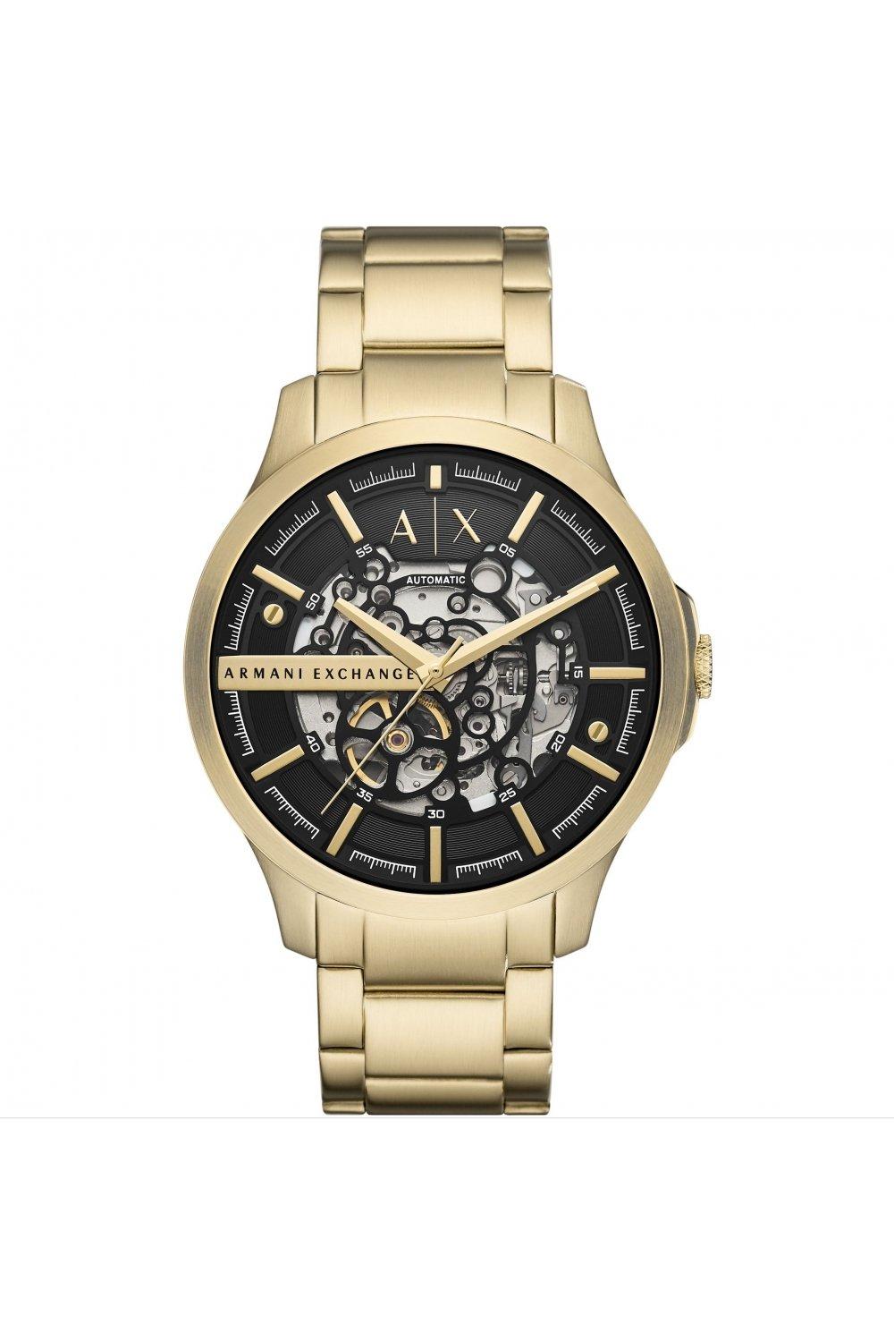 gold plated stainless steel fashion analogue watch - ax2419