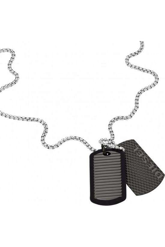 Diesel Jewellery Double Dogtags Stainless Steel Necklace - Dx1314040 1