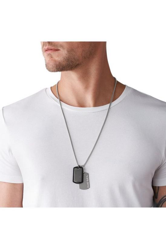 Diesel Jewellery Double Dogtags Stainless Steel Necklace - Dx1314040 2