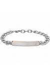 Fossil Jewellery Gents Classic Two Tone Rose Stainless Steel Chain ID Bracelet JF04395998 thumbnail 1
