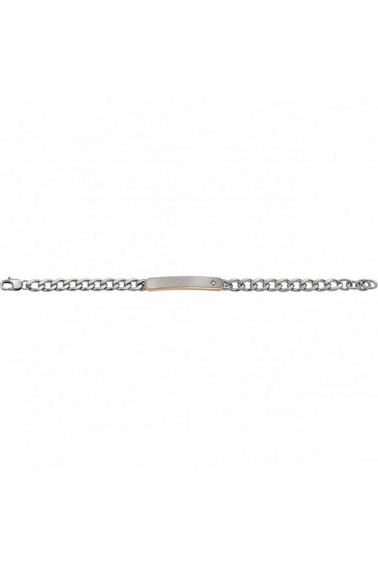 Fossil Jewellery Gents Classic Two Tone Rose Stainless Steel Chain ID Bracelet JF04395998 3