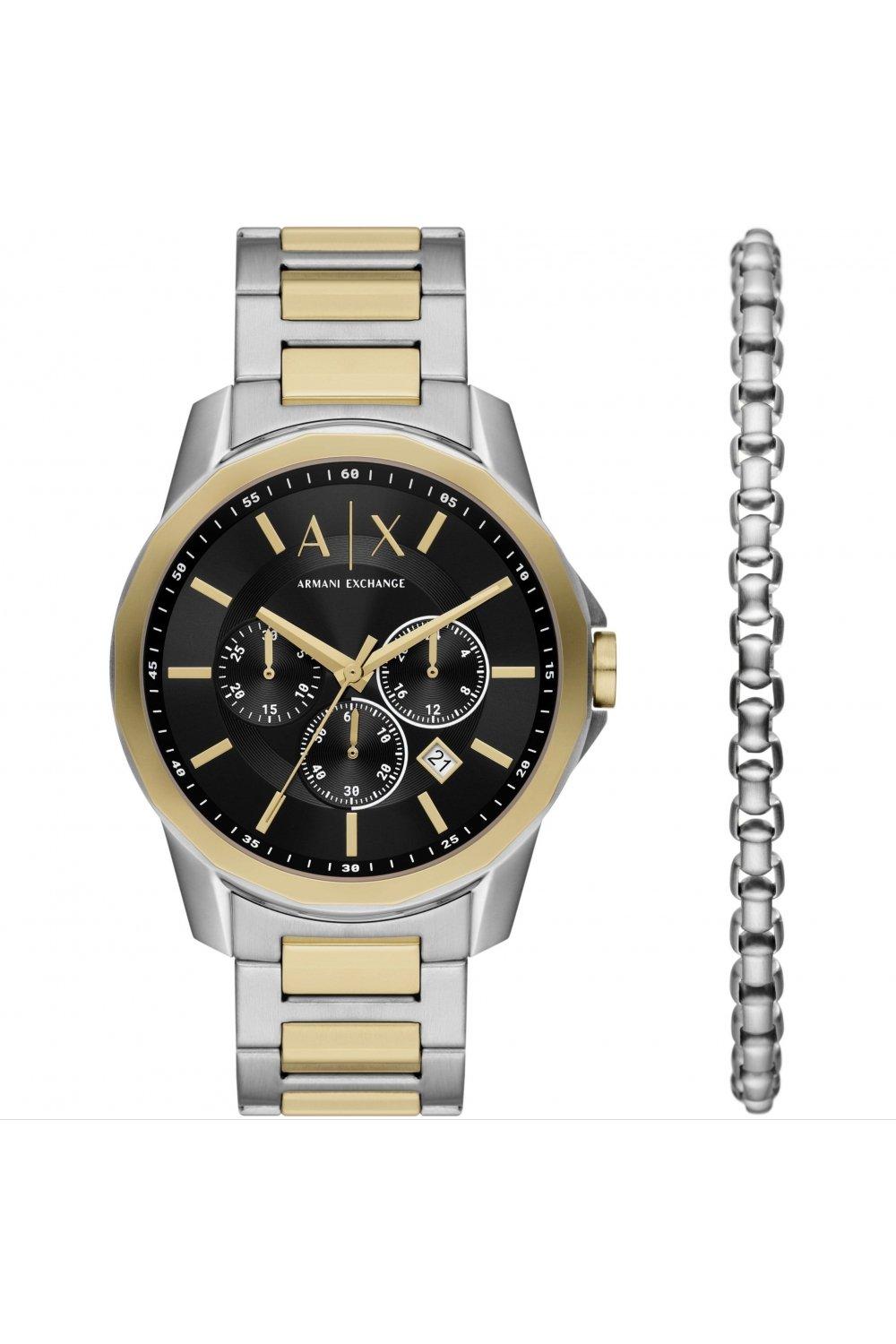 stainless steel fashion analogue quartz watch - ax7148set