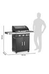 Landmann Rexon MCS Cook 3.1 Burner Gas BBQ With Recessed Side Burner thumbnail 3
