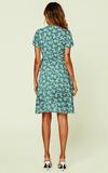 FS Collection Spring Summer Floral Print Mini Wrap Dress In Green thumbnail 6