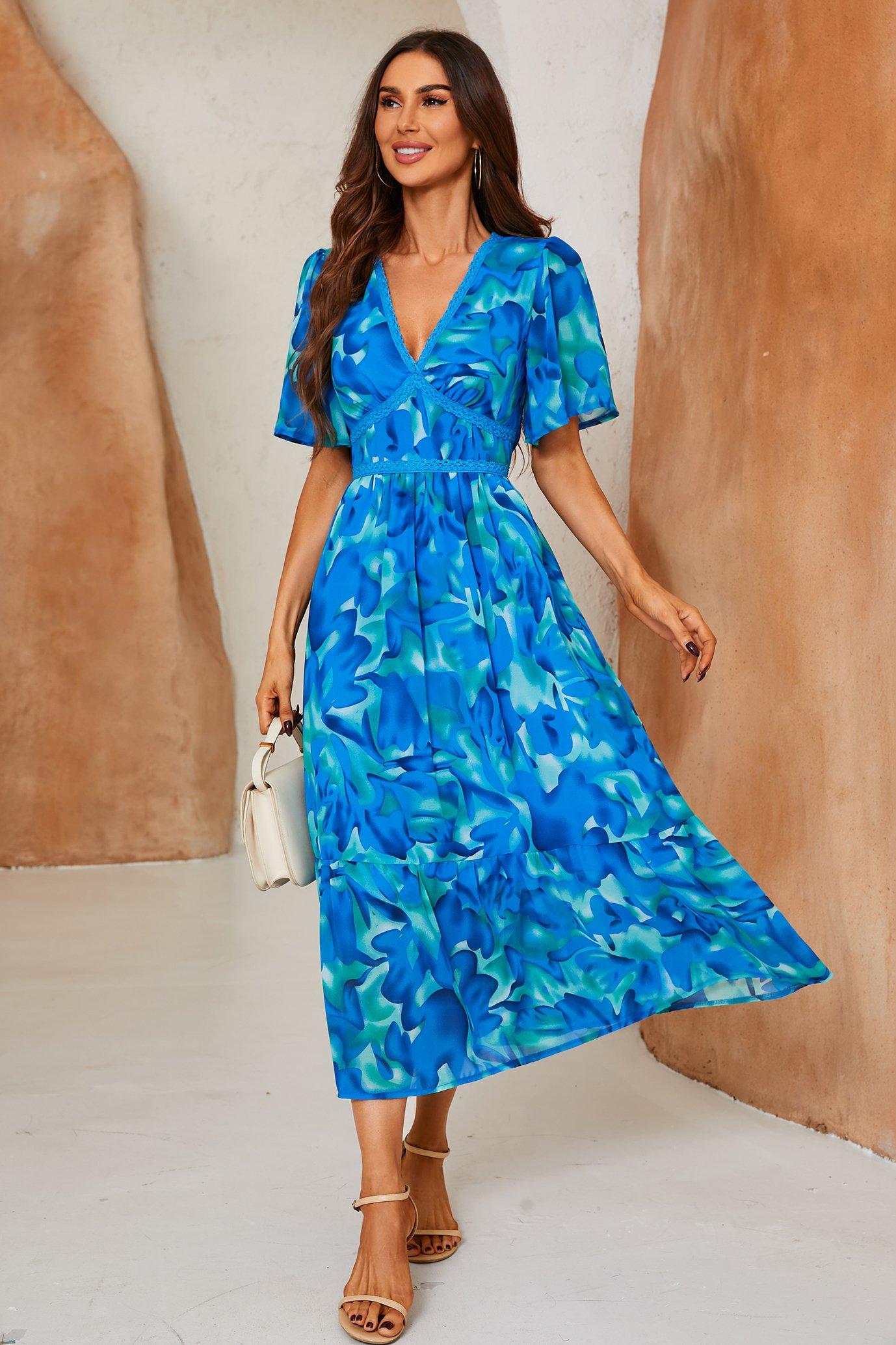 Blue Floral Dresses | Debenhams