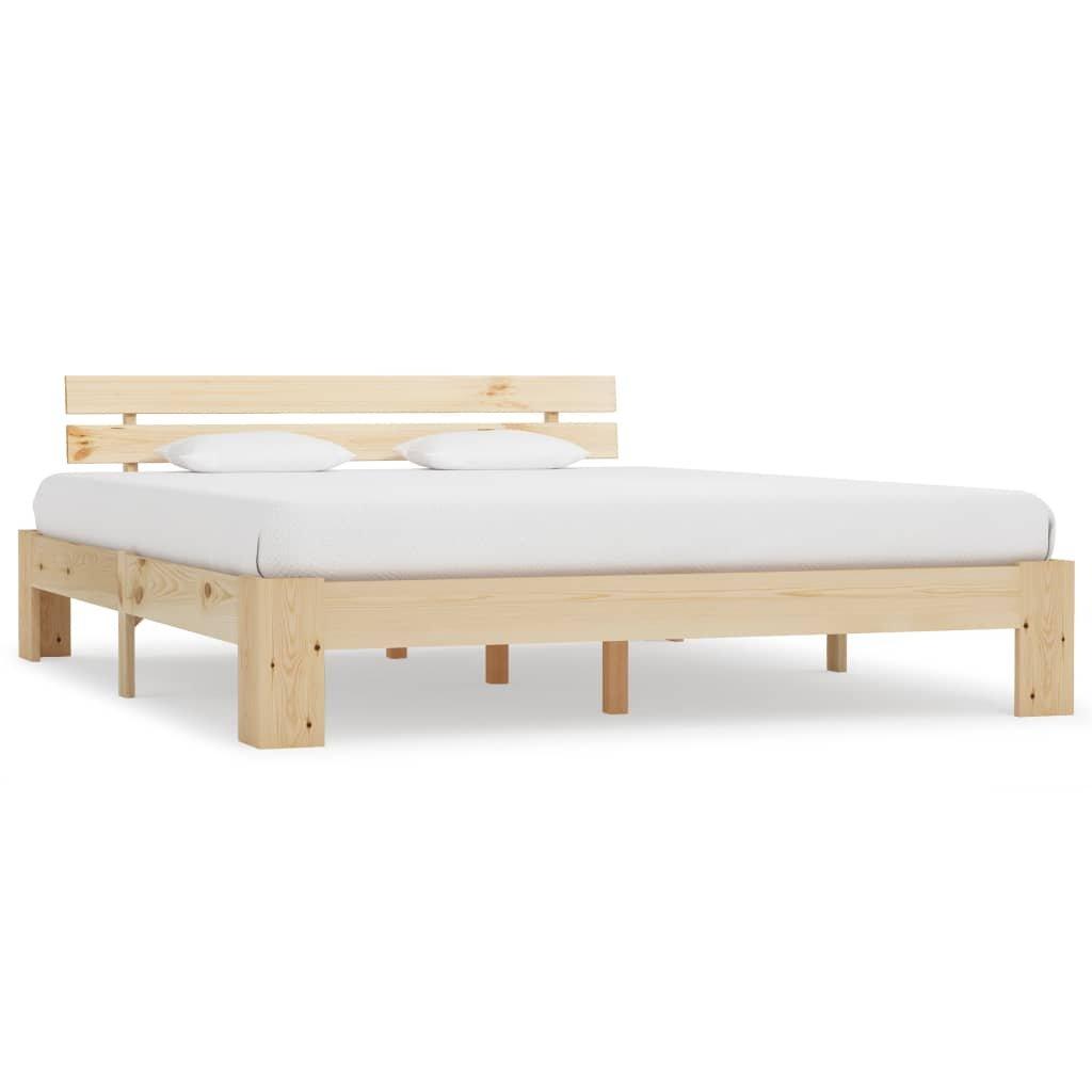 Bed Frame Solid Pine Wood 180x200 cm Super King