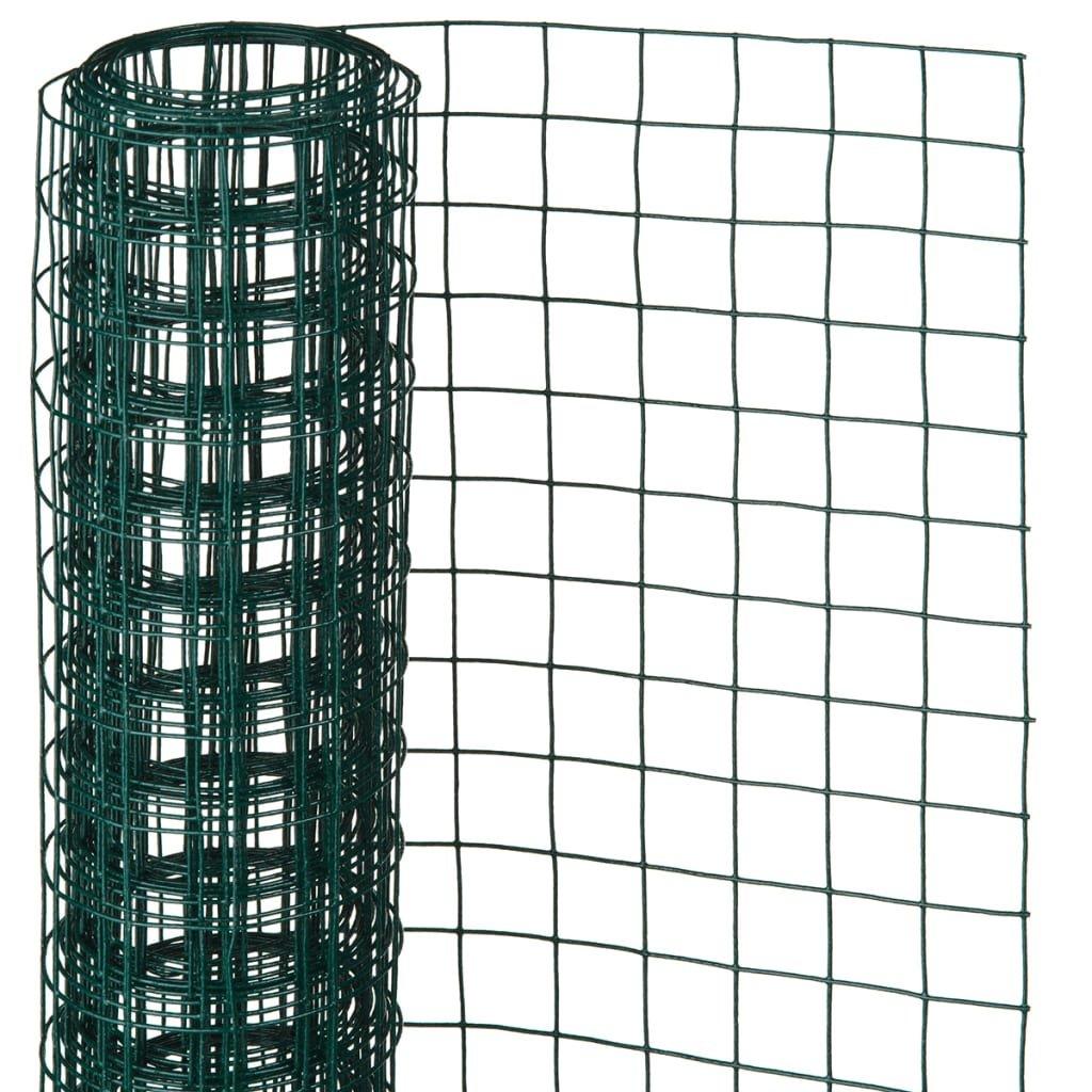 Nature Wire Mesh Square 0.5x5 m 13 mm Plastic Coated Steel Green
