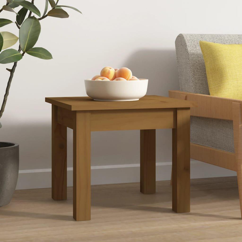 Coffee Table Honey Brown 35x35x30 cm Solid Wood Pine