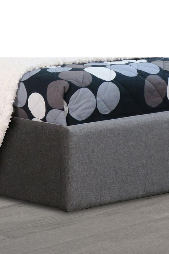 Modernique Fabric Ottoman Storage Bed with High Headboard, Gas Lift Up Base 2