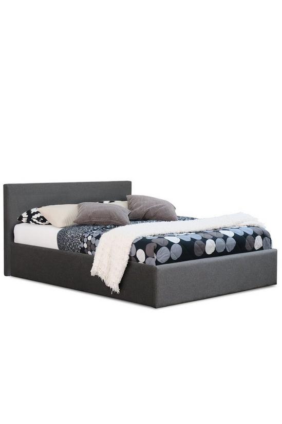 Modernique Fabric Ottoman Storage Bed with High Headboard, Gas Lift Up Base 5