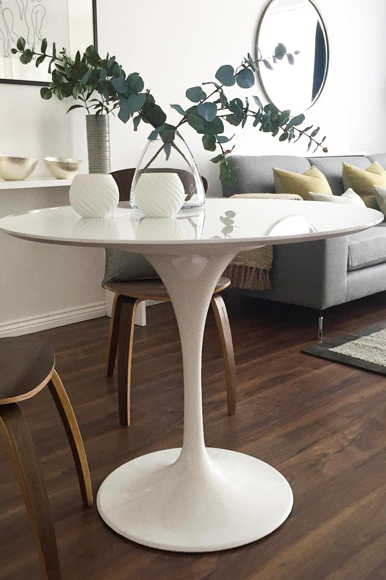 White Tulip Medium Circular Dining Table