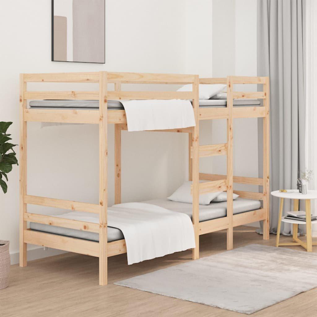 Bunk Bed 90x190 cm 3FT Single Solid Wood Pine