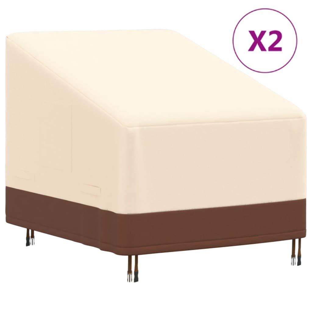 Garden Lounge Chair Covers 2 pcs 79x97x48/74cm 600D Oxford Fabric
