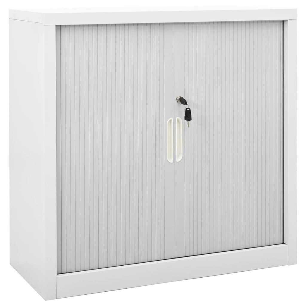 Sliding Door Cabinet Grey 90x40x90 cm Steel