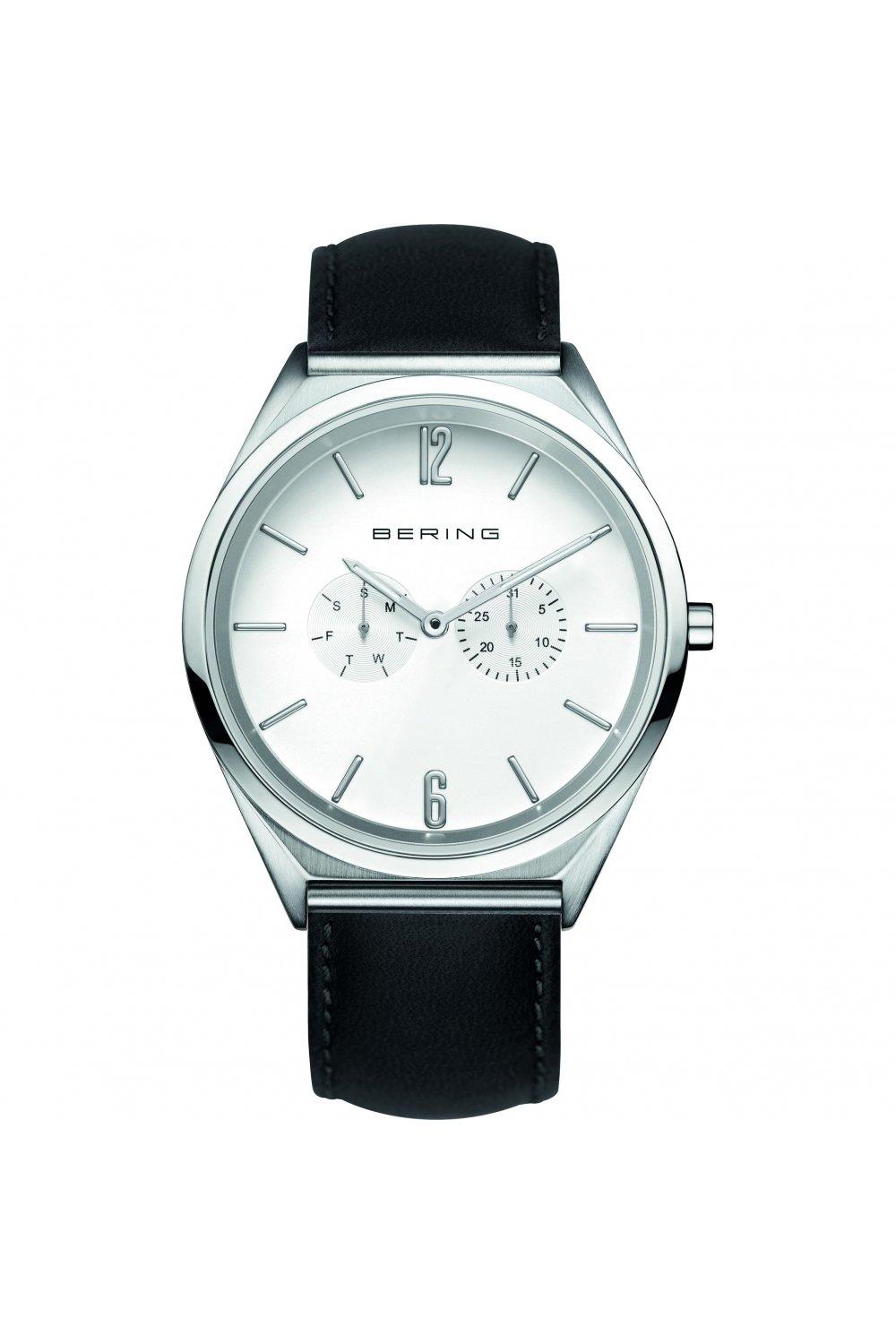 ultra slim stainless steel classic analogue quartz watch - 17140-404