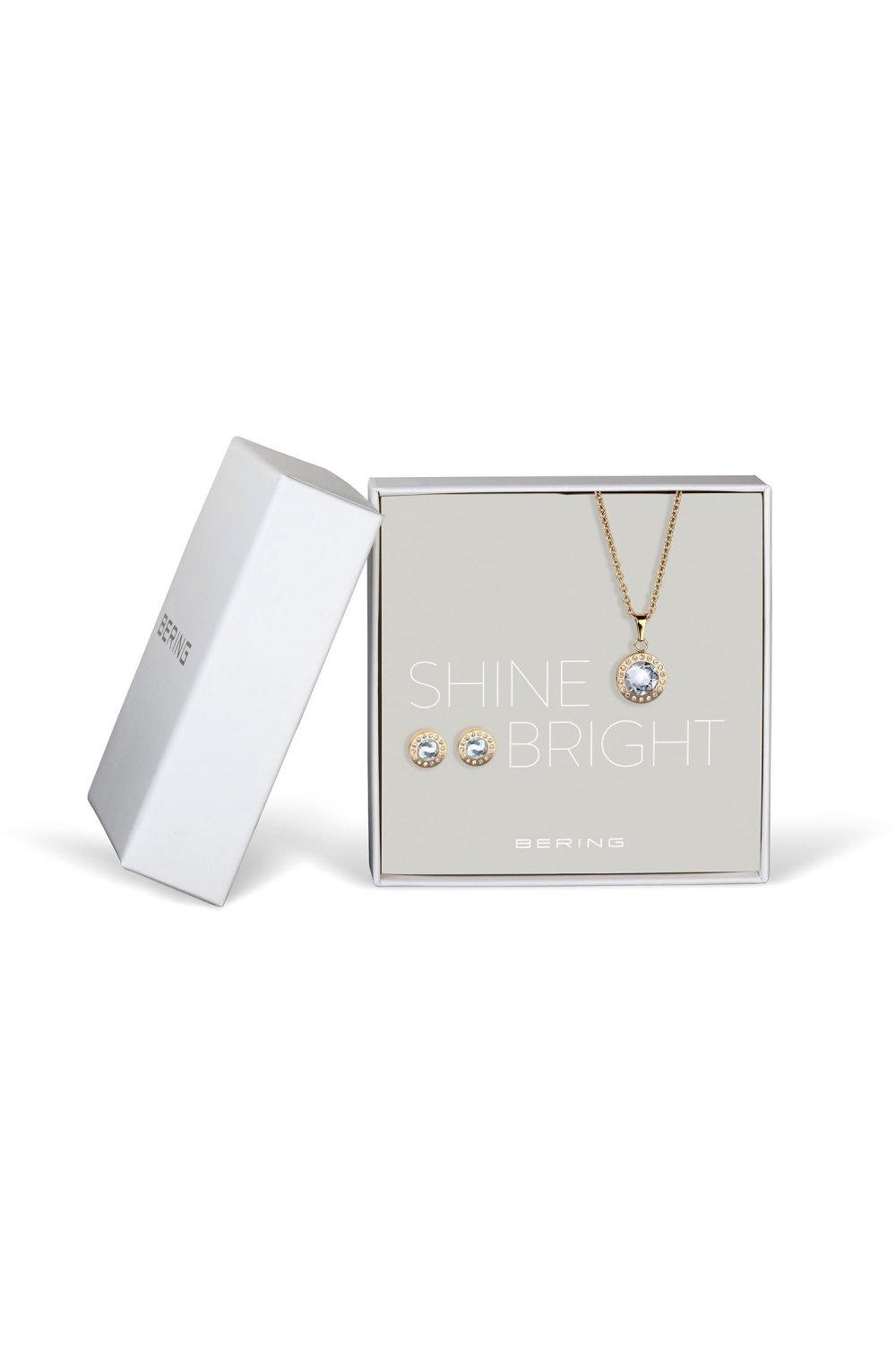 shine bright gift set stainless steel jewellery set - 429-711-gold